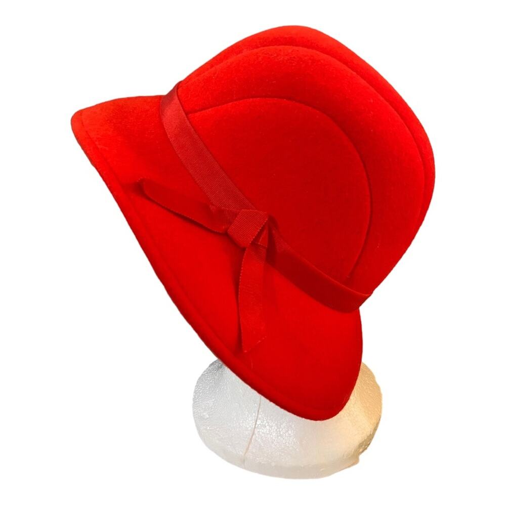 Doeskin 100% Wool Red Hat
